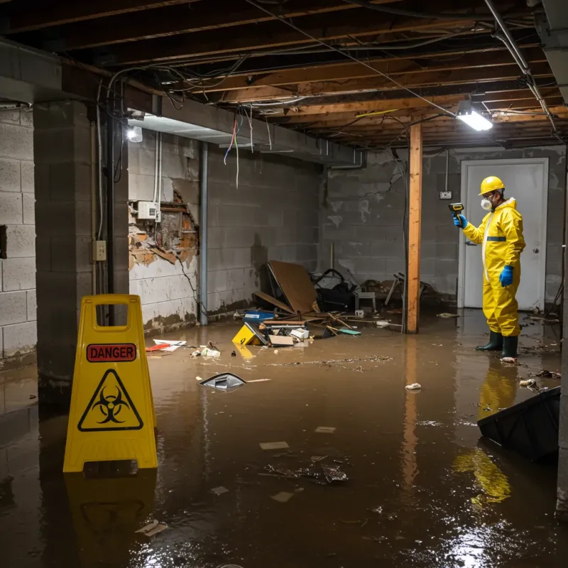Flooded Basement Electrical Hazard in Weber County, UT Property