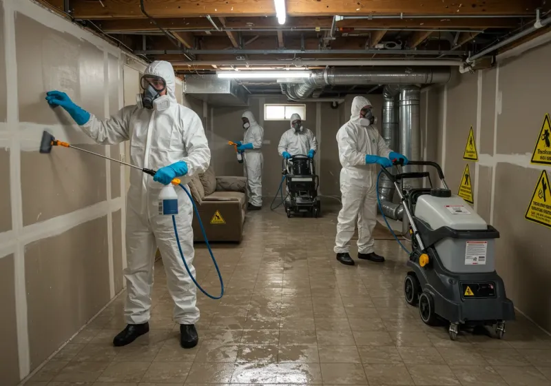 Basement Moisture Removal and Structural Drying process in Weber County, UT